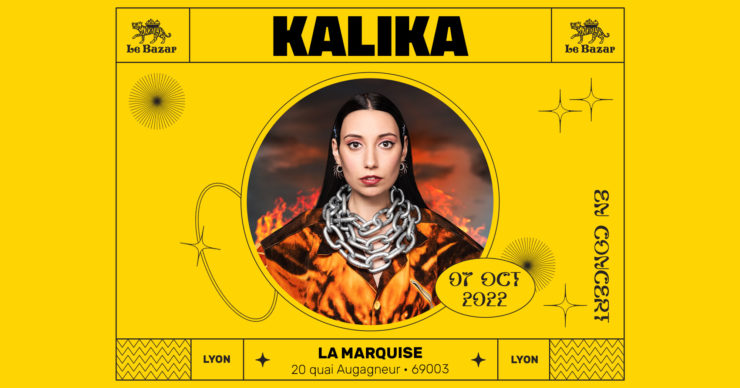 Kalika en concert à Lyon La Marquise 7 octobre 2022 Le Bazar Totaal Rez