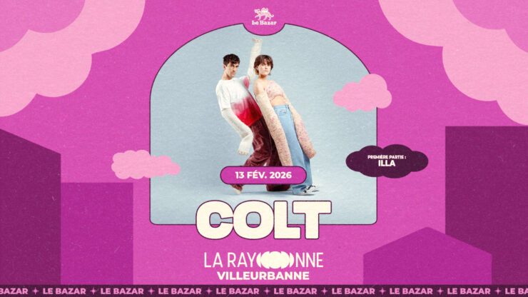 Colt Illa en concert à La Rayonne Lyon le13 février 2026 Villeurbanne Le Bazar : agenda et billetterie 13 février 2026 chanson pop réserver billets tickets Totaal Rez concerts à lyon