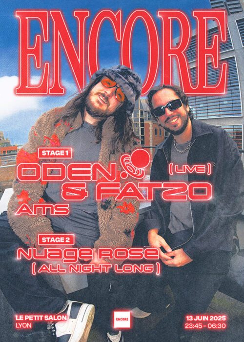 Soirée techno Encore au petit salon, Lyon : Oden et Fatzo. Rservez vos billets sur nos billetteries partenaires. Agenda sur Totaal Rez - Soirée Encore