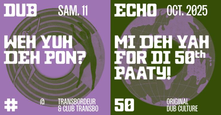 Soirée DUB ECHO 50 le 11 octobre 2025 au Transbordeur et Club Transbo, à Lyon Villeurbanne. Toutes nos soirées Dub sur Totaal Rez, agendas et billetterie.