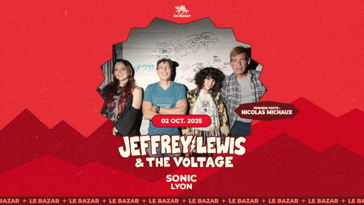 Jeffrey Lewis & The Voltage en concert à Lyon 2 octobre 2025 Sonic billetterie places tickets meilleurs concerts à Lyon agenda sorties Le Bazar Totaal Rez Indie Rock Folk