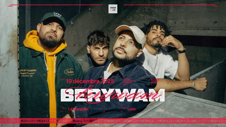 Berywam en concert Rap le 19 décembre 2025 à La Marquise à Lyon. Tous nos concerts rap High-lo sur Totaal Rez, agenda et billetterie, tickets, les concerts à lyon.