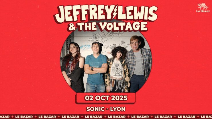 Jeffrey Lewis & The Voltage en concert à Lyon 2 octobre 2025 Sonic billetterie places tickets meilleurs concerts à Lyon agenda sorties Le Bazar Totaal Rez Indie Rock Folk