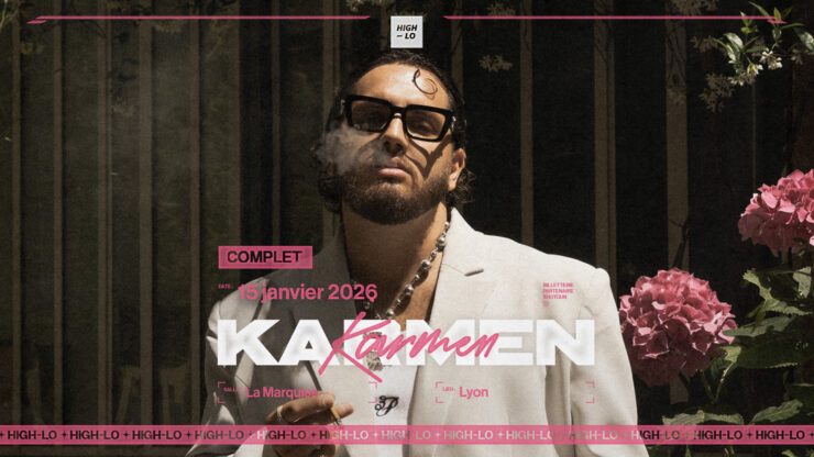 KARMEN en concert le 15 janvier 2026 à la Rayonne, à Lyon. Tous nos concerts rap High-lo sur Totaal Rez, agendas et billetterie.