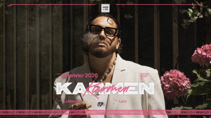 KARMEN en concert le 15 janvier 2026 à la Rayonne, à Lyon. Tous nos concerts rap High-lo sur Totaal Rez, agendas et billetterie.