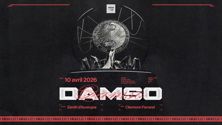 Damso en concert au Zénith d'Auvergne, Clermont-Ferrand l e10 avril 2026; Billetterie disponible sur shotgun Un concert présentée par High-lo