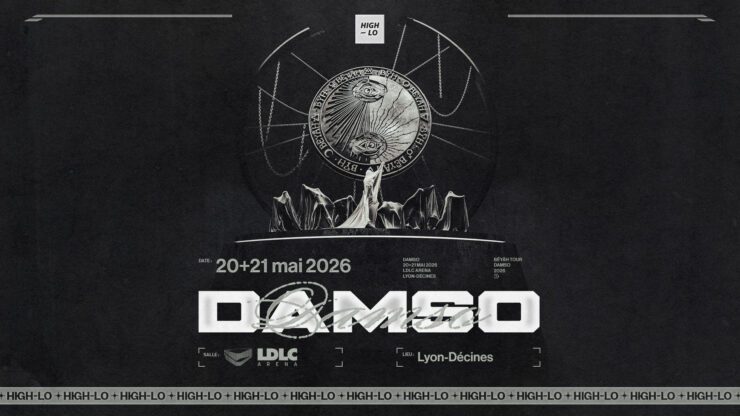 Damso en concert au LDLC Arena le 20+21 mai 2026; Billetterie disponible sur shotgun Un concert présentée par High-lo