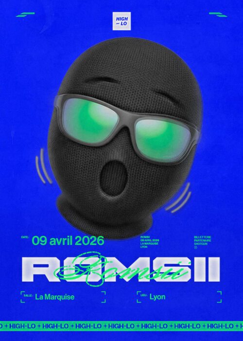 ROMSII en concert à La Marquise, Lyon le 09 avril 2026. Un concert présenté par High-lo, billetterie disponible sur Shotgun