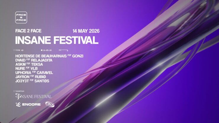FACE 2 FACE x INSANE : Teksa, A5KM, Jayron, Hortense De Beauharnais and more à APT, billetterie, festival mai 2026