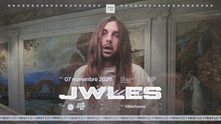 Jwles en concert Rap le 07novembre 2026 au Club Transbo Lyon. Tous nos concerts rap High-lo sur Totaal Rez, agenda et billetterie, tickets, les concerts à lyon.