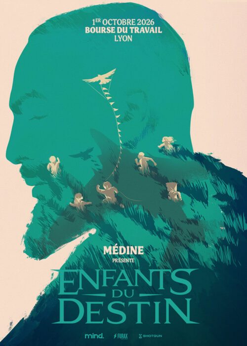 MÉDINE ENFANTS DU DESTIN TOURNÉE ACOUSTIQUE en concert 1er octobre 2026 à la Bourse du travail, Lyon. Trouvez des places, acheter des billets. Tous nos concerts rap High-lo sur Totaal Rez, MEDINE agendas et billetterie.