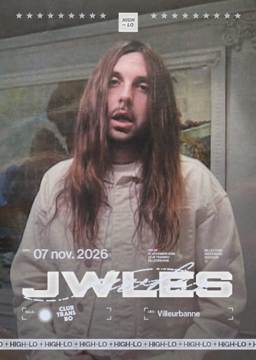 Jwles en concert Rap le 07novembre 2026 au Club Transbo Lyon. Tous nos concerts rap High-lo sur Totaal Rez, agenda et billetterie, tickets, les concerts à lyon.