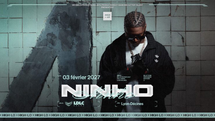 Ninho en concert Rap le 03 février 2027 à la LDLC ARENA Lyon. Tous nos concerts rap High-lo sur Totaal Rez, agenda et billetterie, tickets, les concerts à lyon.