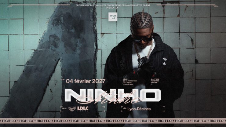 Ninho en concert Rap le 04 février 2027 à la LDLC ARENA Lyon. Tous nos concerts rap High-lo sur Totaal Rez, agenda et billetterie, tickets, les concerts à lyon.