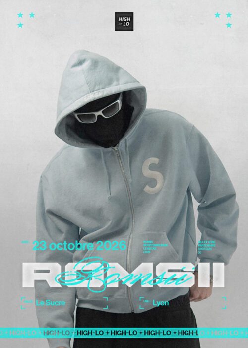 Romsii en concert Rap le 23 octobre 2026 au Sucre Lyon. Tous nos concerts rap High-lo sur Totaal Rez, agenda et billetterie, tickets, les concerts à lyon.