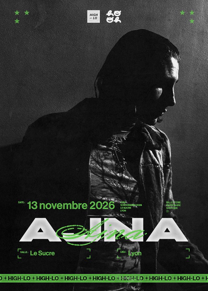 AJNA en concert Rap 13 novembre 2026 au Sucre Lyon. Tous nos concerts rap High-lo sur Totaal Rez, agenda et billetterie, tickets, les concerts à lyon.