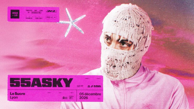 55ASKY en concert Rap le 5 décembre 2026 au Sucre Lyon. Tous nos concerts rap High-lo sur Totaal Rez, agenda et billetterie, tickets, les concerts à lyon.