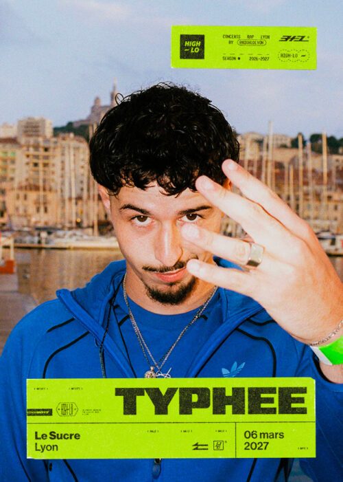 Typhee en concert Rap le 06 mars 2027 au Sucre Lyon. Tous nos concerts rap High-lo sur Totaal Rez, agenda et billetterie, tickets, les concerts à lyon.