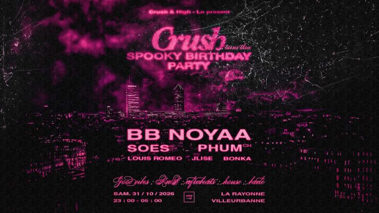Crush x High-lo, soirée rap le 31 octobre 2026 à la Rayonne à Lyon. Tous nos concerts rap High-lo sur Totaal Rez, agenda et billetterie, tickets, les concerts à lyon.